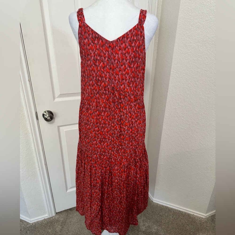 Joie Casual Cotton Red Pink Design Dress Size XS - Picture 5 of 11
